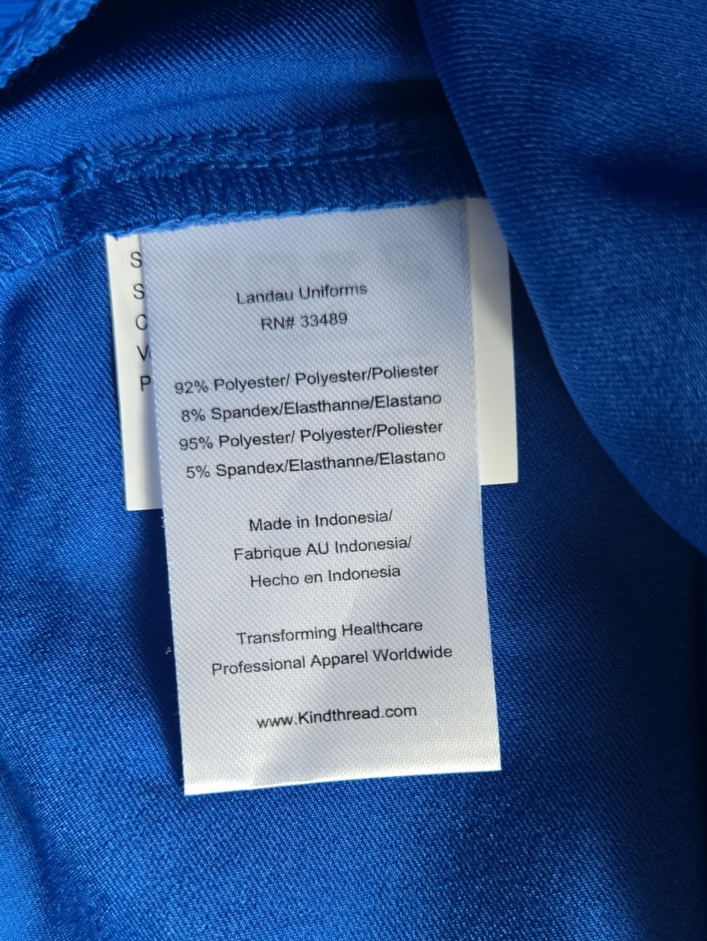 Landau Royal Blue Scrub Pants, Womens XL, New With Tags - Picture 3 of 12